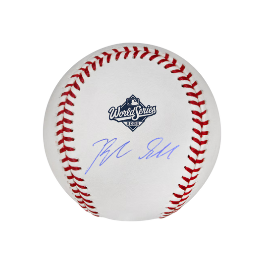 Blake Snell Los Angeles Dodgers Autographed 2025 MLB World Series Logo Baseball - (PRESALE)