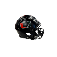 Carson Beck Autographed Go Canes Miami Hurricanes Black Full-Size Replica Helmet