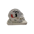 Carson Beck Autographed Miami White Mini Helmet