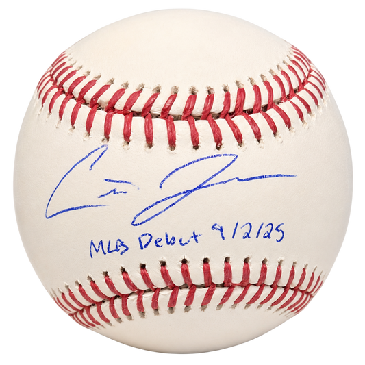 Carter Jensen Kansas City Royals Autographed "MLB Debut 9-2-25" Baseball