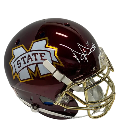 Dak Prescott Autographed Miss State Schutt Authentic Football Helmet