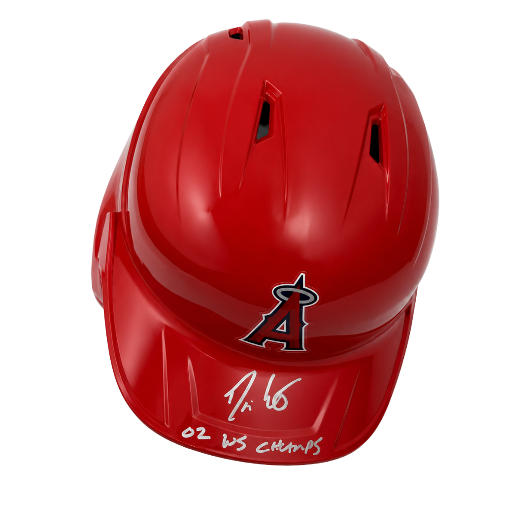 Darin Erstad Autographed "02 WS Champs!" Batting Helmet