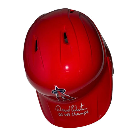 David Eckstein Autographed "2002 WS Champs" Angels Batting Helmet