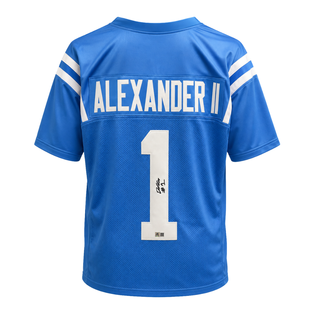 Deuce Alexander Autographed Blue Custom Jersey