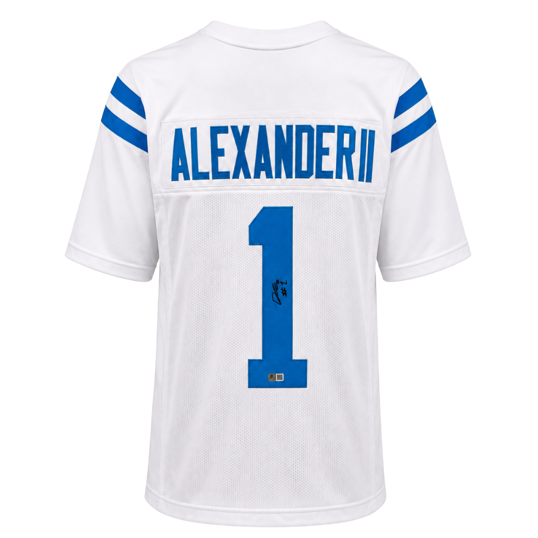 Duece Alexander Autographed White Custom Jersey