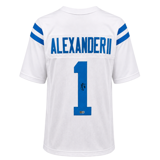 Duece Alexander Autographed White Custom Jersey