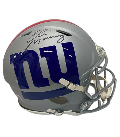 Eli Manning Autographed NY GIants Alternate Grey Speed Authentic Football Helmet