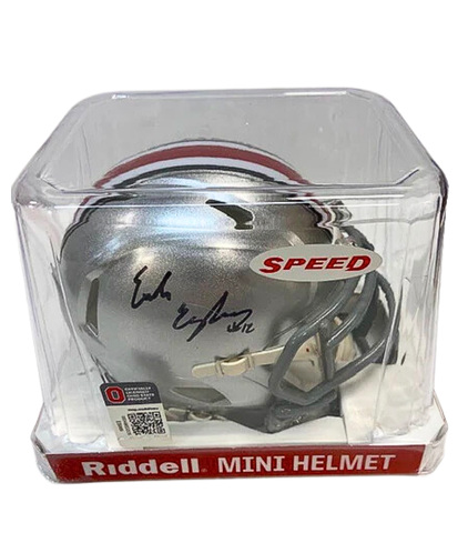 Emeka Egbuka Autographed Ohio State Silver Mini Helmet