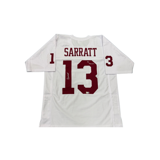 Elijah Sarratt Autographed "Go Hoosiers!" White Custom Jersey