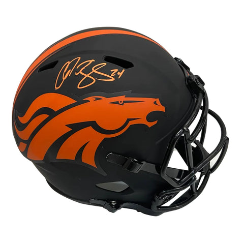 Champ Bailey Autographed Broncos Black Replica Helmet
