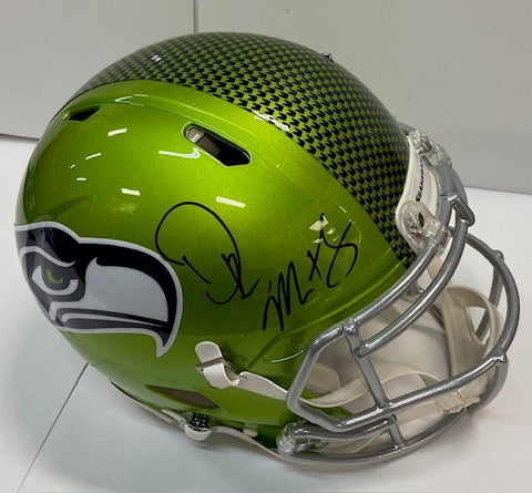 DK Metcalf Autographed Seattle Seahawks Green Authentic Helmet