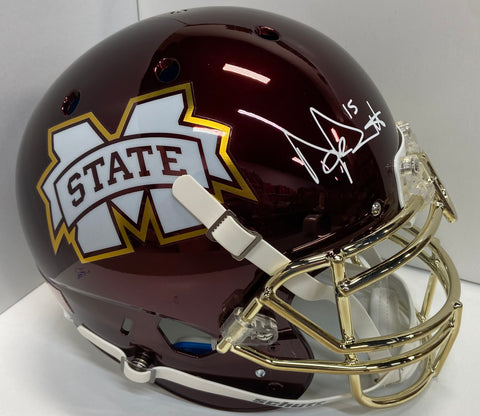 Dak Prescott Autographed Miss State Schutt Authentic Football Helmet