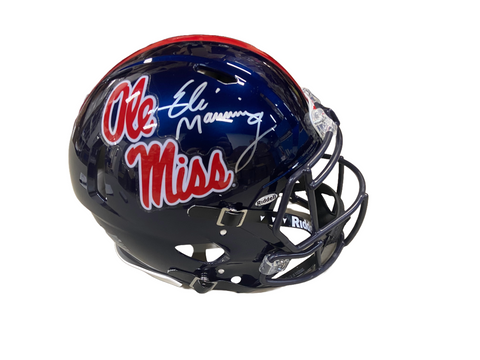 Eli Manning Autographed Ole Miss Navy Authentic Full-Size Helmet