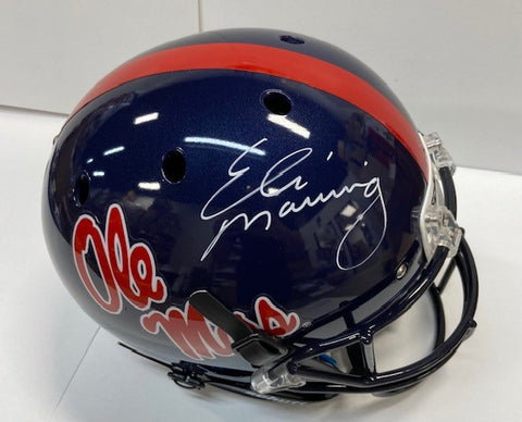 Eli Manning Autographed Ole Miss Rebels Navy Replica Helmet