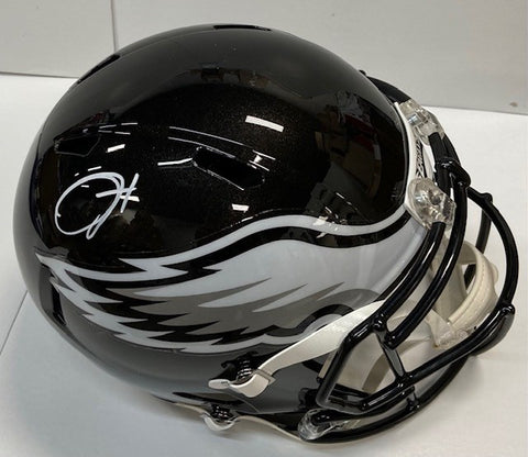 Jalen Hurts Autographed Philadelphia Eagles Black Replica Helmet