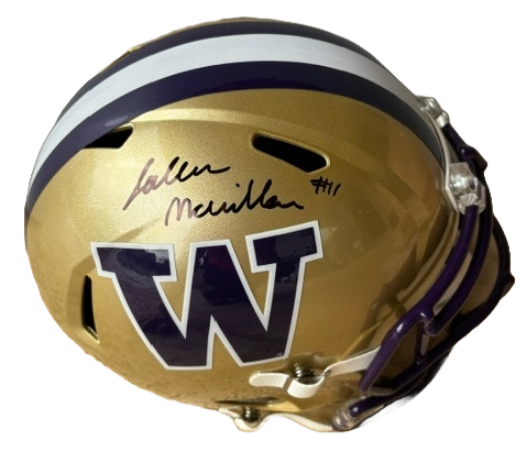 Jalen McMillan Autographed Washington Huskies Full-Size Replica Helmet