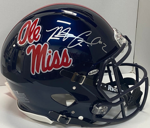 Matt Corral Autographed Ole Miss Navy Speed Authentic Helmet