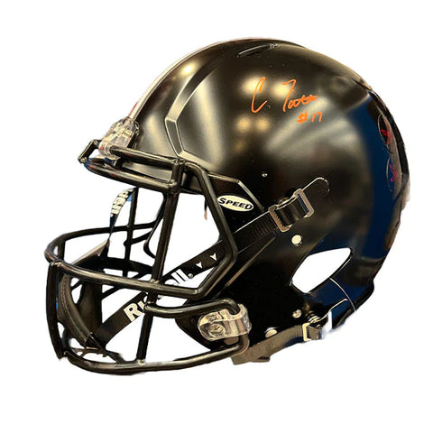 Carnell Tate Autographed Ohio State Black Authentic Football Helmet