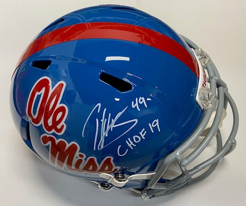 Patrick Willis Autographed “CHOF 19” Ole Miss Baby Blue Authentic Football Helmet