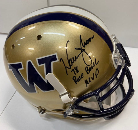 Warren Moon Autographed Washington Huskies "78 Rose Bowl MVP" Authentic Helmet