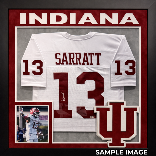 Framed Elijah Sarratt Autographed White Custom Jersey