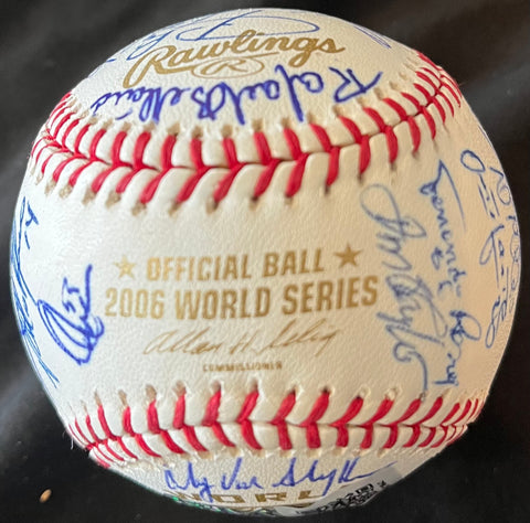 2006 World Series Logo Autographed Baseball - Player's Closet Project