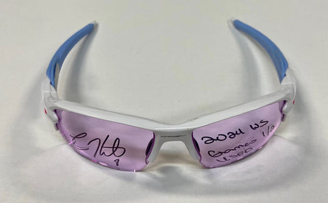 Kiké Hernández Autographed Glasses (Inscribed 2024 WS Games Used 1,2)