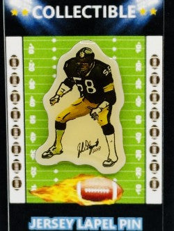 Pittsburgh Steelers Jack Lambert Artwork Action Lapel Pin
