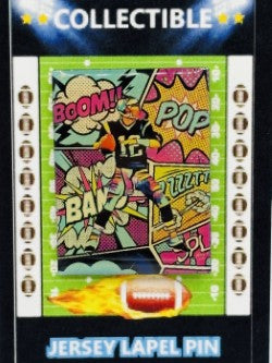 New England Patriots Tom Brady Artwork Action Lapel Pin