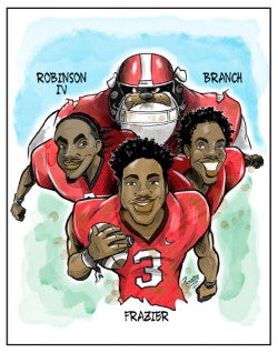 Nate Frazier, Ellis Robinson IV, and Zachariah Branch Unsigned 11x14 Artwork