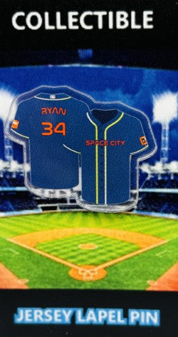 Nolan Ryan jersey lapel pin