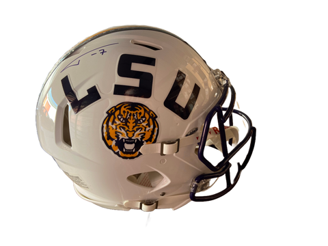 Tyrann Mathieu Autographed LSU Replica White Full Size Football Helmet
