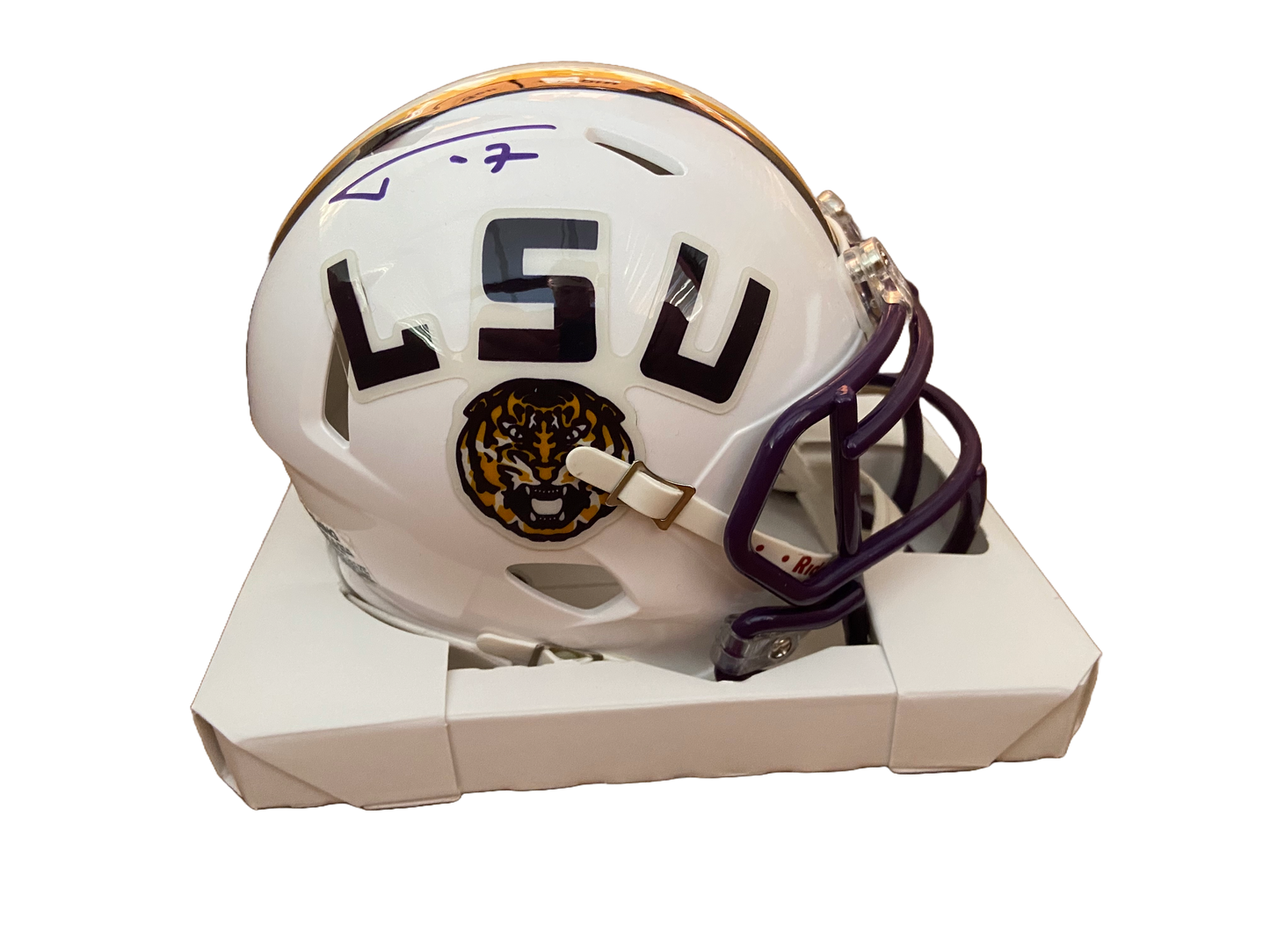 Tyrann Mathieu Autographed LSU White Mini Football Helmet