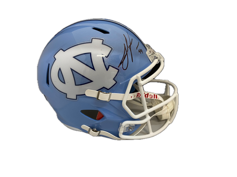 Julius Peppers Autographed UNC Full-Size Replica Helmet