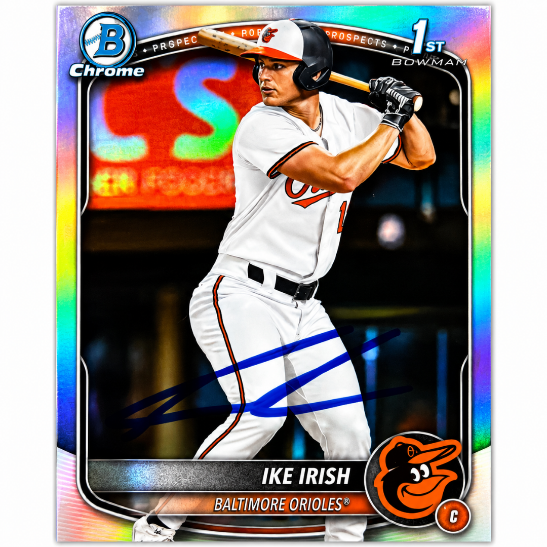 Ike Irish Autographed 1st Bowman Chrome Refractor Baseball Card