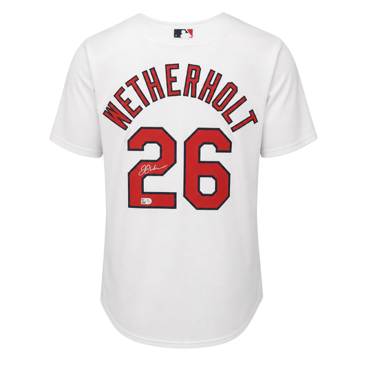 JJ Wetherholt Autographed St. Louis Cardinals White Replica Jersey