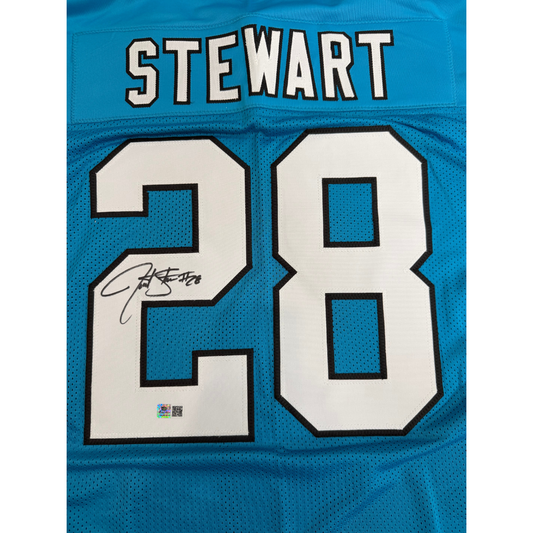 Jonathan Stewart Autographed Teal Custom Jersey