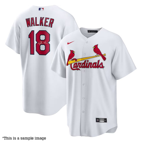 Jordan Walker Autographed Cardinals White Replica Jersey