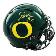 Jordon Davison Autographed Oregon Ducks Green Replica Football Helmet