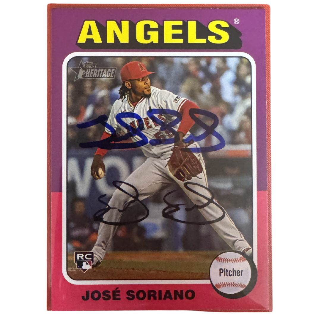 Jose Soriano Autographed Topps Heritage Rookie Baseball Card