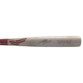 Joshua Baez Autographed Blonde Game Model Bat (Red Handle)