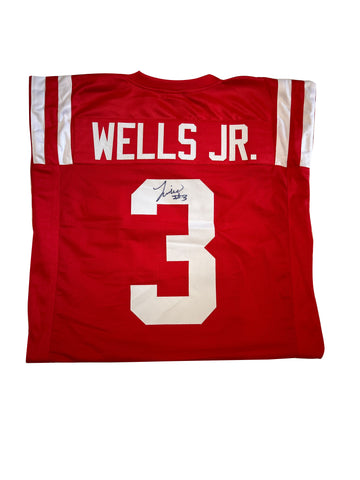 Antawane “Juice” Wells Jr. Autographed Red Custom Jersey