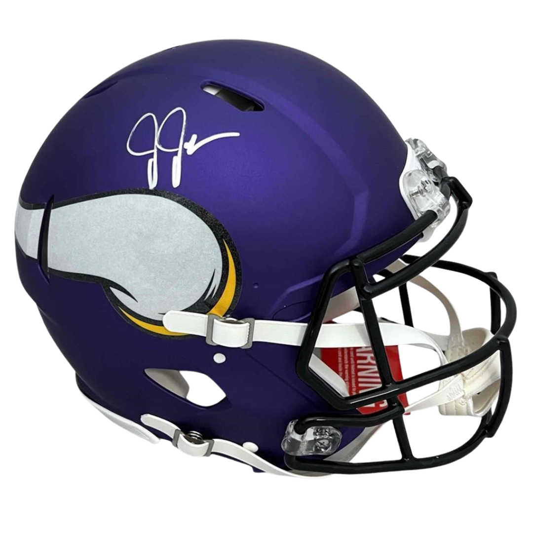Justin Jefferson Autographed Vikings Authentic Full-Size Helmet