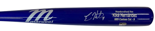 Kiké Hernandez Autographed Blue Game Model Bat