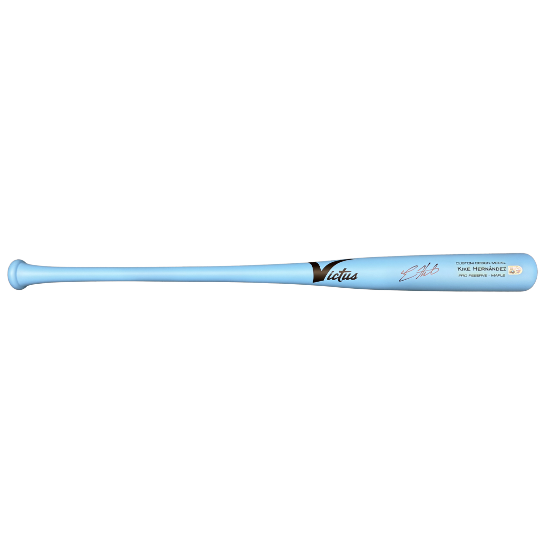 Kike Hernandez Autographed Game Model Baby Blue Victus Bat