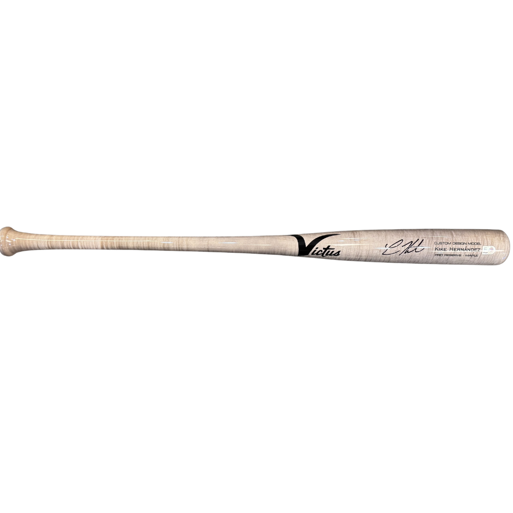 Kiké Hernandez Los Angeles Dodgers Autographed Gray Victus Game Model Bat