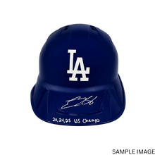 Kike Hernandez Autographed "20,24,25 WS Champs" Los Angeles Dodgers Batting Helmet
