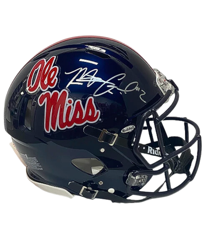 Matt Corral Autographed Ole Miss Navy Speed Authentic Helmet