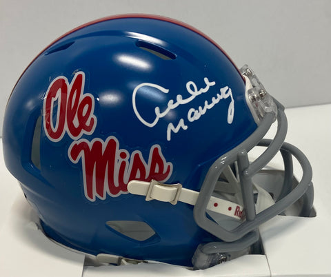 Archie Manning Autographed Ole Miss Blue Mini Football Helmet
