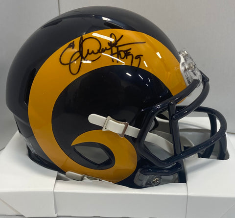 Eric Dickerson Autographed "HOF 99" Rams Mini Football Helmet